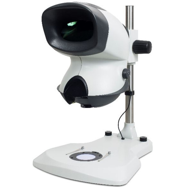 Vision Engineering Stereo zoom microscope MANTIS Elite TS, ME-TS, Kopf,  Auf-Durchlicht, LED, Säulenstativ, mit 2 -fach Revolver,  2-20x, o. Objektive