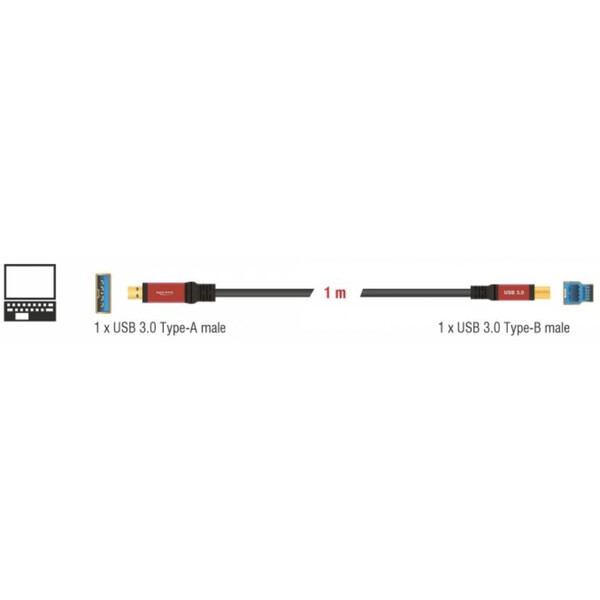 PegasusAstro USB-Cable Premium 1x USB3.0 Type-B 1m