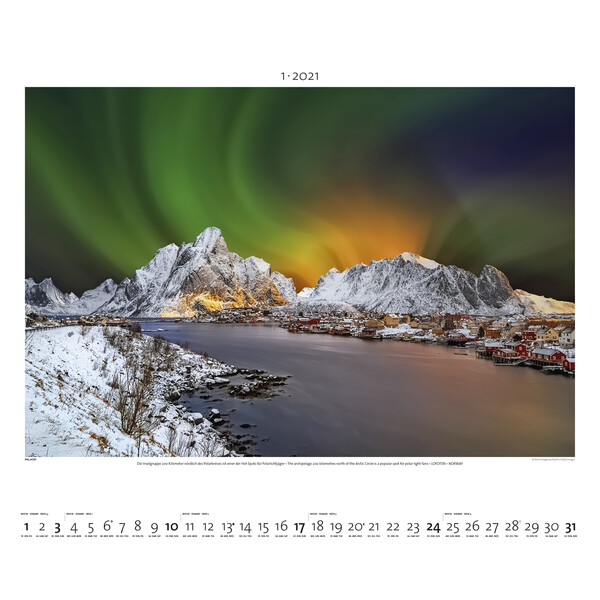 Palazzi Verlag Calendar Aurora Borealis 2021