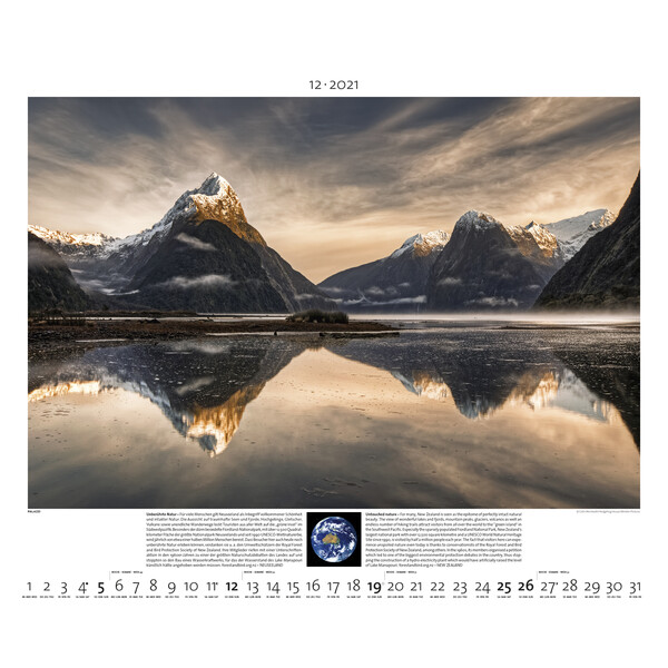 Palazzi Verlag Calendar Planet Earth 2021