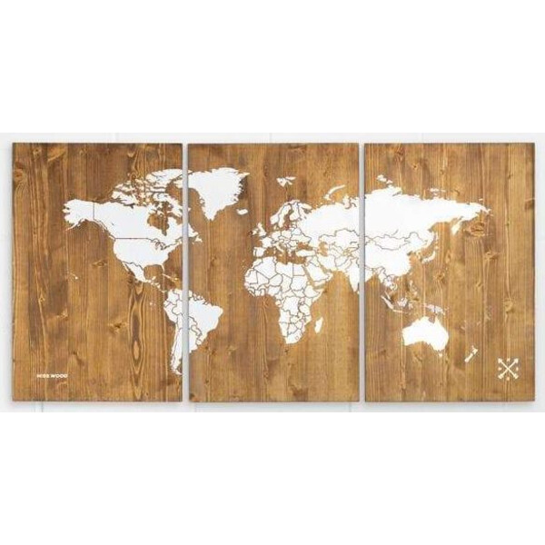 Miss Wood Woody Map Wooden 120x60