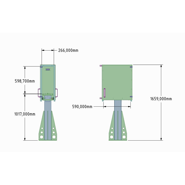 Astrogeräte Berger Column with EcoFlex Base 100 mounting protection structure