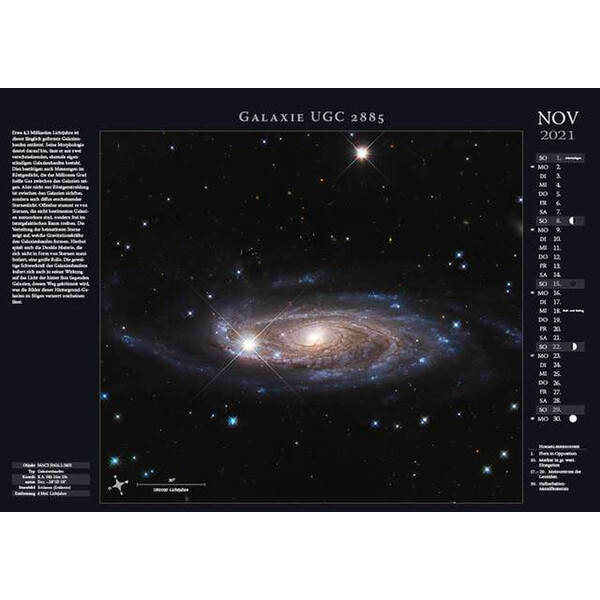 Astronomie-Verlag Calendar Weltraum-Kalender 2021