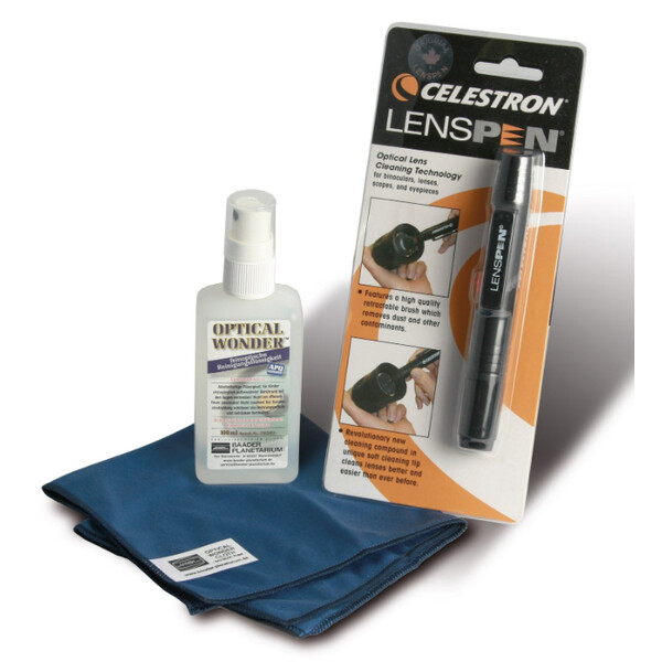 Baader Optical Wonder 100ml optical cleaning fluid with cloth and LensPen