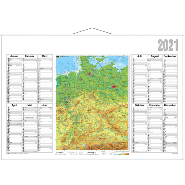 Stiefel Map Annual planner 2021 Germany physical