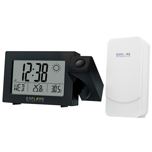 Explore Scientific Projection clock with weather forecast