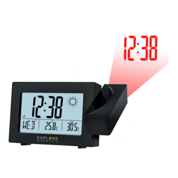 Explore Scientific Projection clock with weather forecast