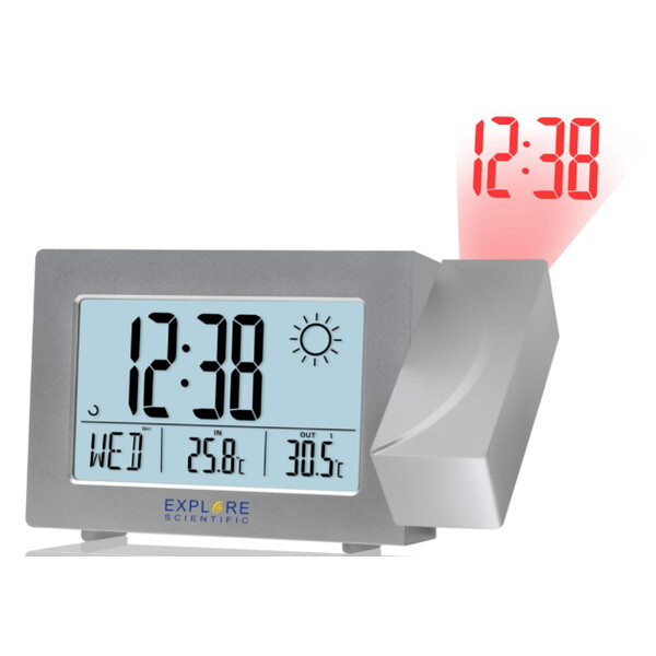 Explore Scientific Projection clock with weather forecast