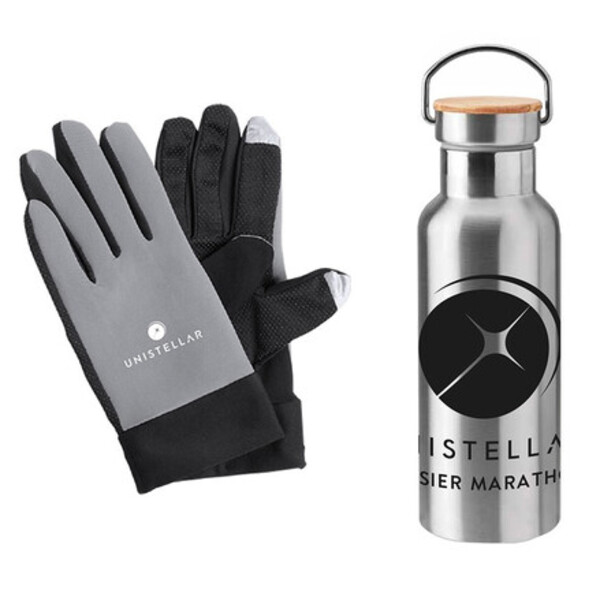Unistellar Thermos flask and gloves Messier Marathon