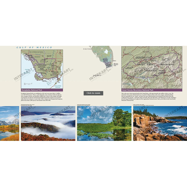 Carte géographique National Geographic US National Parks (106 x 76 cm)