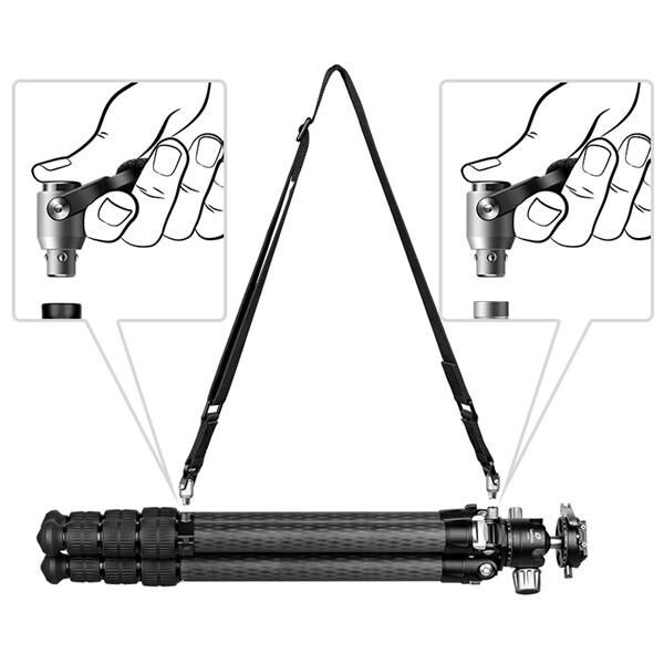 Leofoto Strap-36LM inkl. QD-Stativbeinschelle 36mm und QD-Buchse 3/8"
