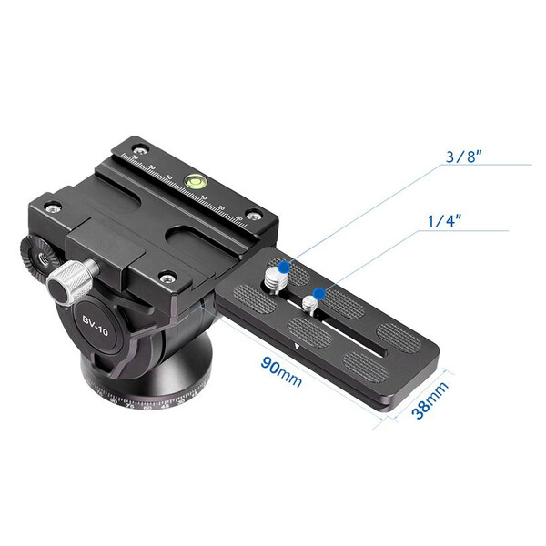 Leofoto Carbon monopod MF-324CL + VD-04 pan-tilt foot + BV-10 video tilt head