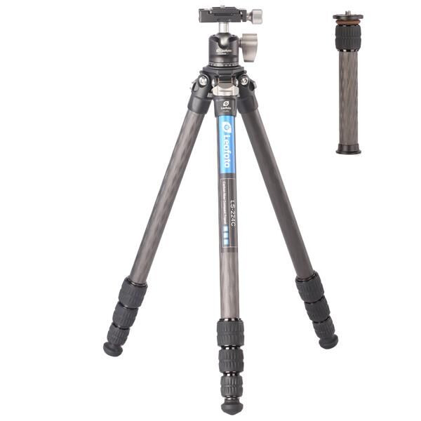 Leofoto Carbon tripod LS-224C Ranger + Ballhead LH-25 + kurze Mittelsäule DC-222C