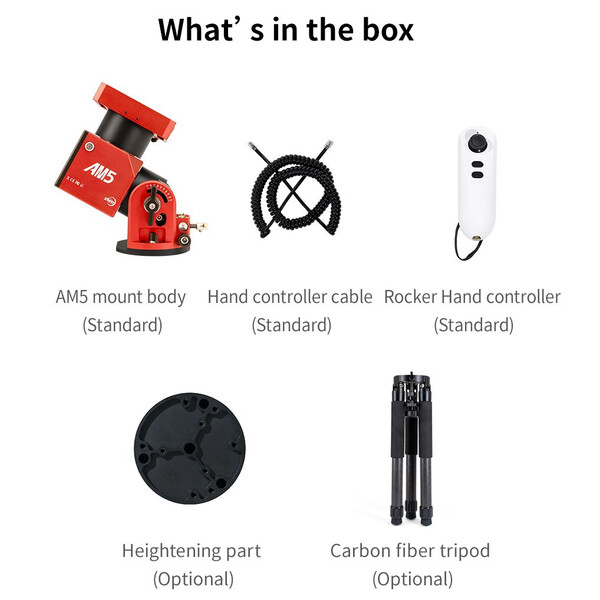 ZWO AM5 harmonic drive equatorial mount + carbon tripod