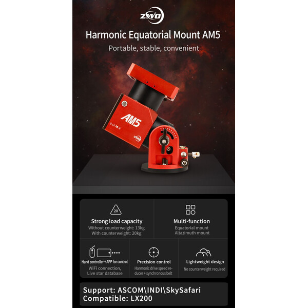 ZWO AM5 Harmonic Equatorial Mount