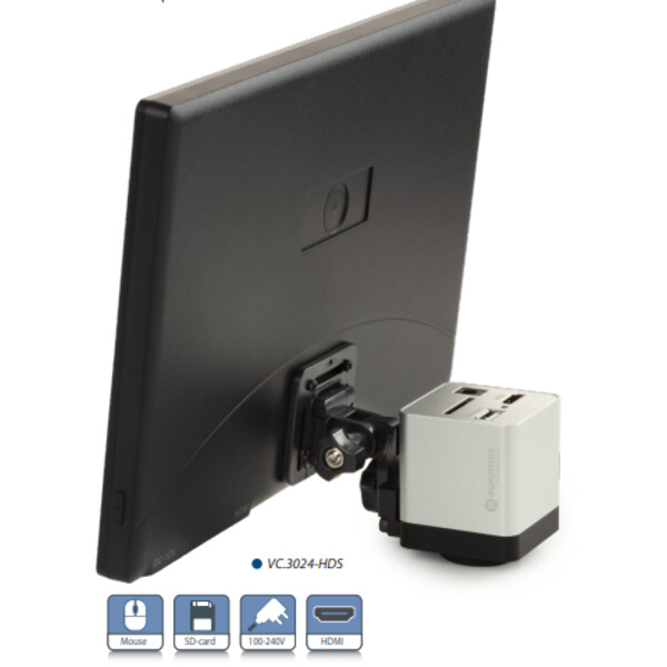 Euromex Camera HD-Mini with screen, VC.3024-HDS, colour, CMOS, 1/2.8, 2MP, HDMI