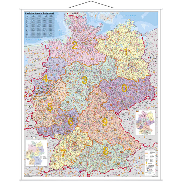 Stiefel Postal code map all-German country