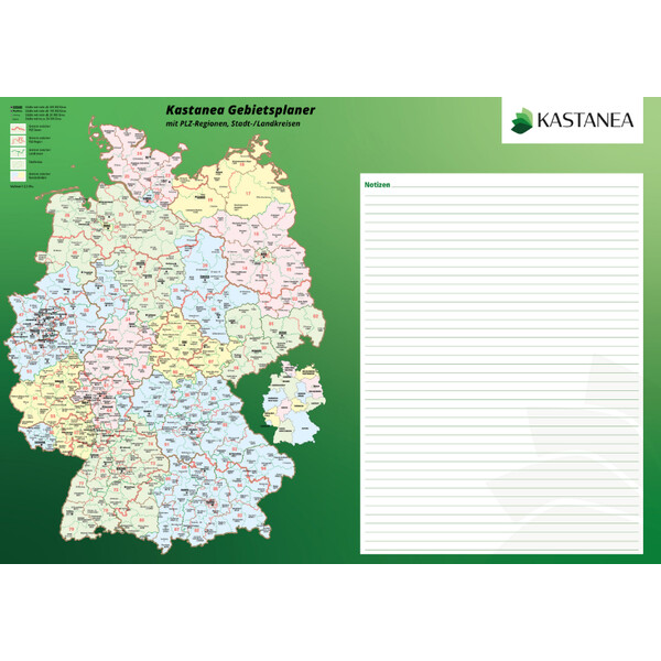Kastanea Desk pad Deutschland mit Gebietsplaner