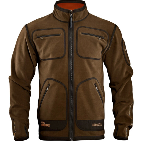 Härkila Kamko fleece jacket, hunting green/orange blaze, size XXL