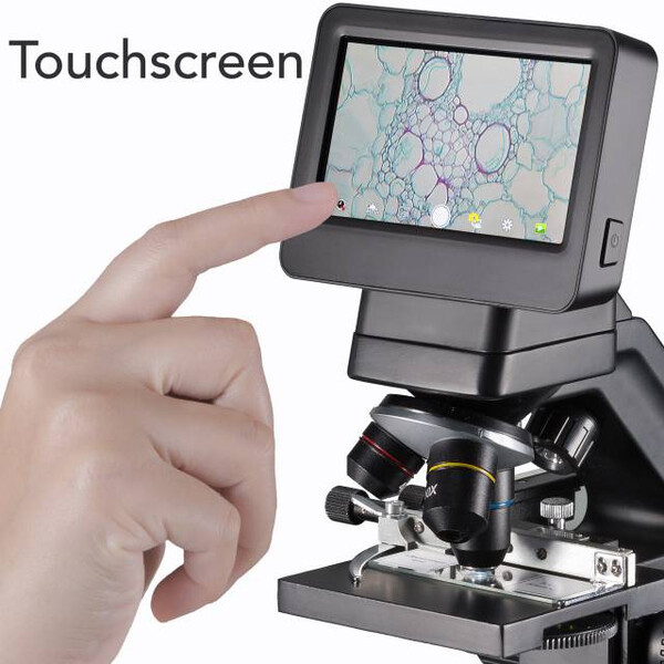 Bresser Biolux Touch, screen, 30x-1125x, AL/DL, LED, 5 MP, HDMI, Microscope for School and Hobby