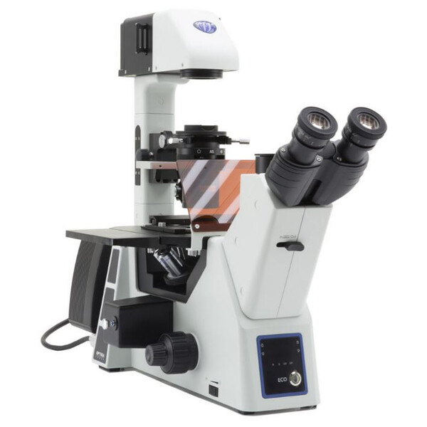 Optika Inverted microscope IM-5FLD, FL, trino, inverse, 10x24mm, AL/DL, LED 5W, 8W without objectives