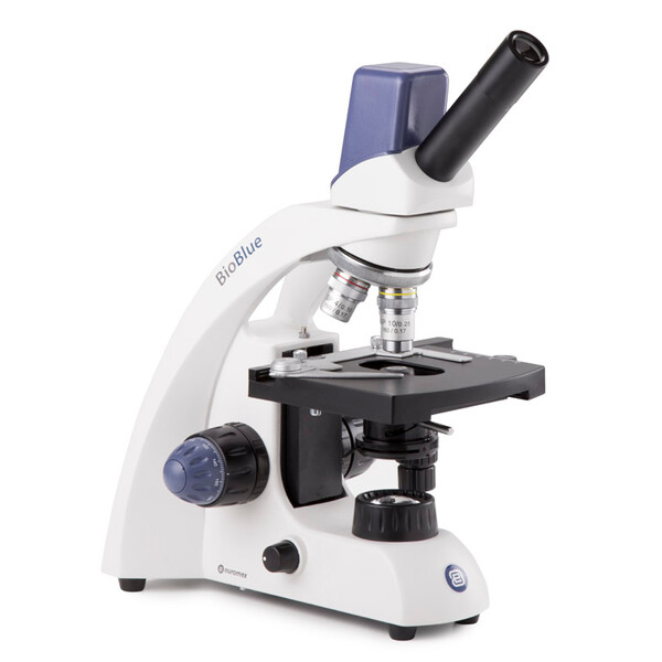 Euromex Microscope Mikroskop BioBlue, BB.4225, digital, mono, DIN, 40x - 400x, 10x/18, LED, 1W, m. Kreutztisch