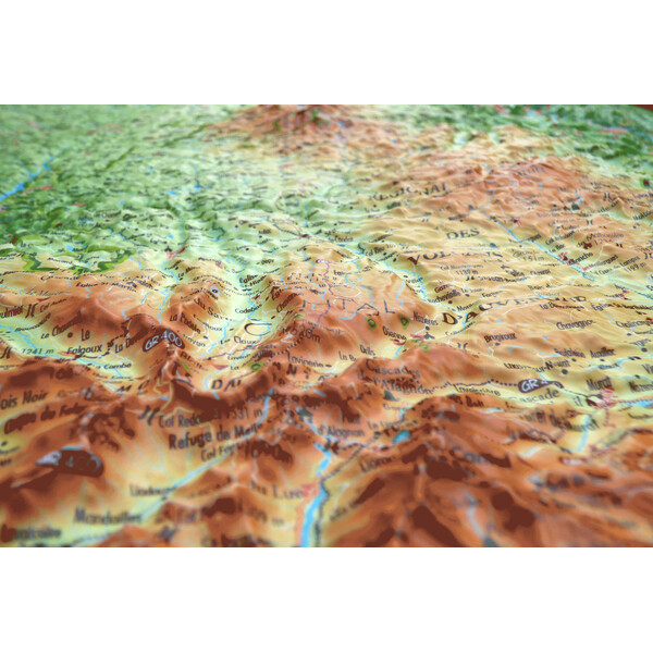 3Dmap Regional map Le Parc Naturel Régional des Volcans d'Auvergne