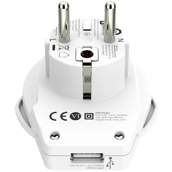 Skross Power pack World to Europe USB 1.0 travel adapter