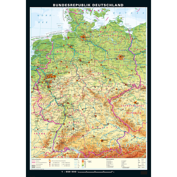 PONS Map Deutschland physisch und politisch (113 x 157 cm)