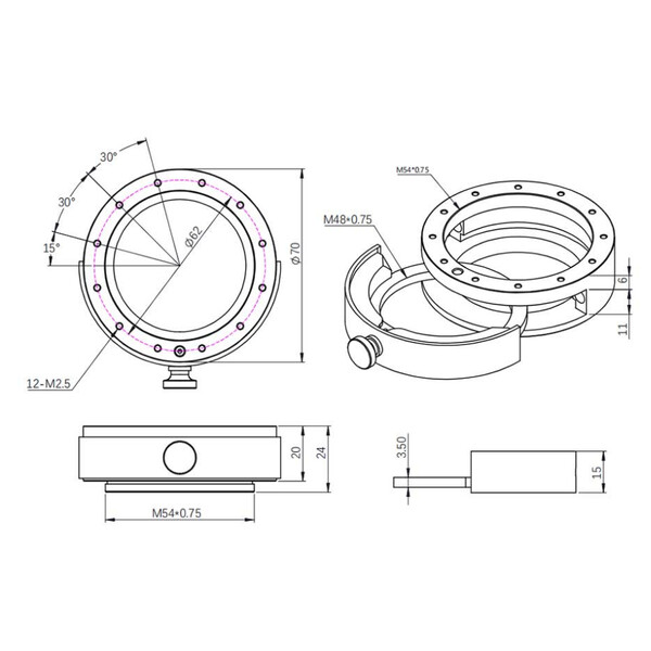 ZWO Filter Holder with Filter Drawer 2"