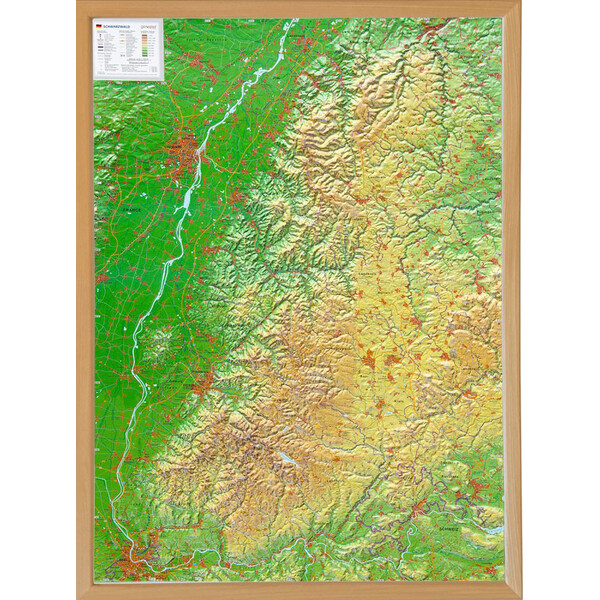 Georelief Regional map Black Forest
