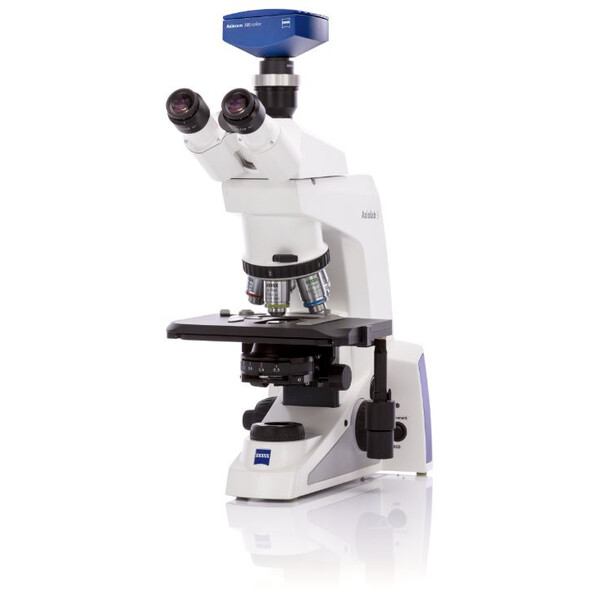 ZEISS Microscope , Axiolab 5, trino, infinity, plan, 10x, 40x, 50x, 100x, 10x/22, Dl, LED, 10W, incl. camera adapter, microbiology