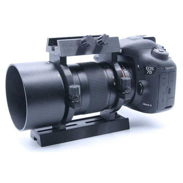 Astroprints Tube clamps with finder base and Prism rail for Samyang 135 mm f/2 lens