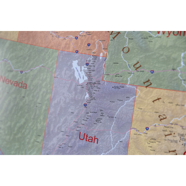 GeoMetro Map USA political (140 x 100 cm)
