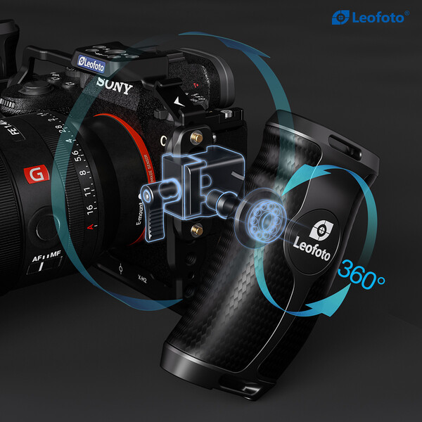 Leofoto Camera Cage Handle CH-5L left
