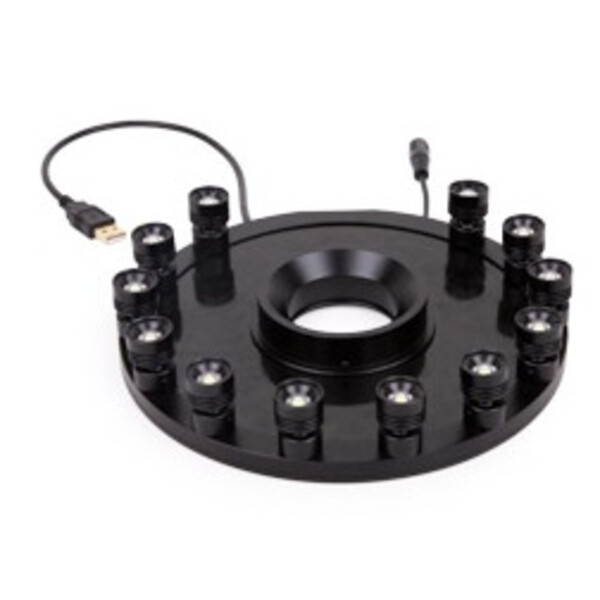 Euromex Ring lights MZ.4735, 12x 1W LED, angle adjustable