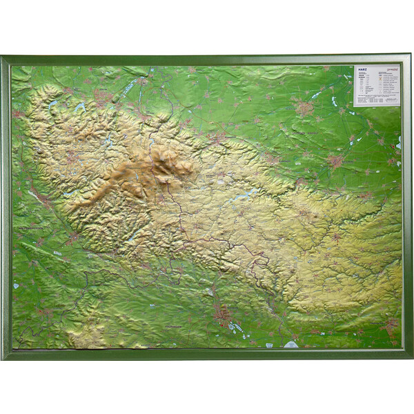 Georelief Harz 3D relief map (77 x 57 cm)