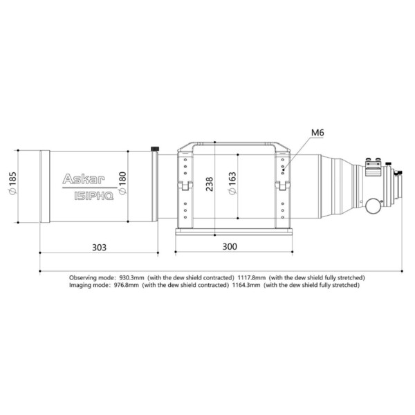 Lunette apochromatique Askar AP 151/1057 151PHQ OTA