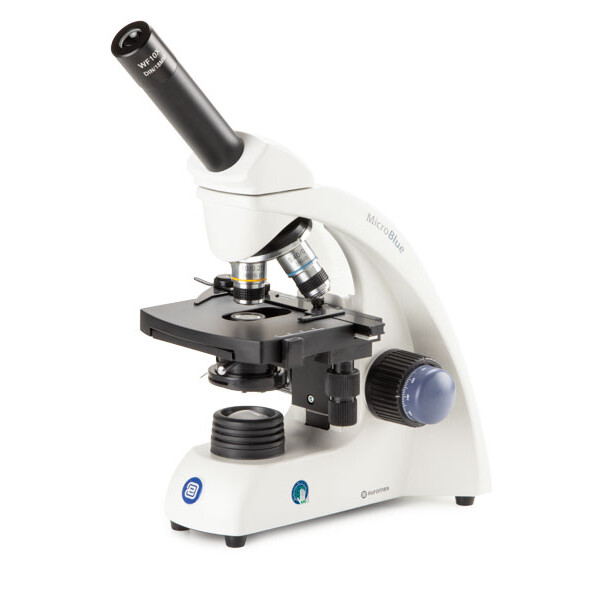 Euromex Microscope MB.1651, mono, DIN 160, achro, 40x-600x, 10x/18, Dl, Akku, LED, 1W