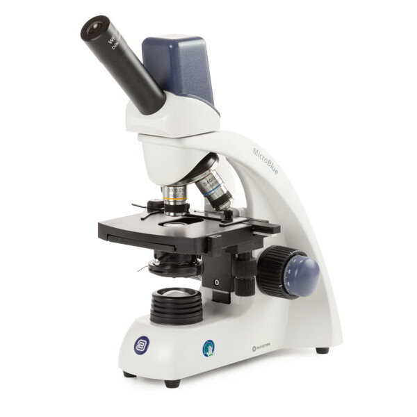Euromex Microscope MB.1655-1, mono, DIN 160, achro, 40x-600x, 10x/18, Dl, digital, Akku, LED, 1W