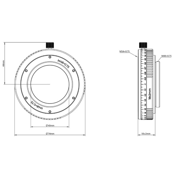 Askar Extension tube Adaptors M54/M48 16-20mm