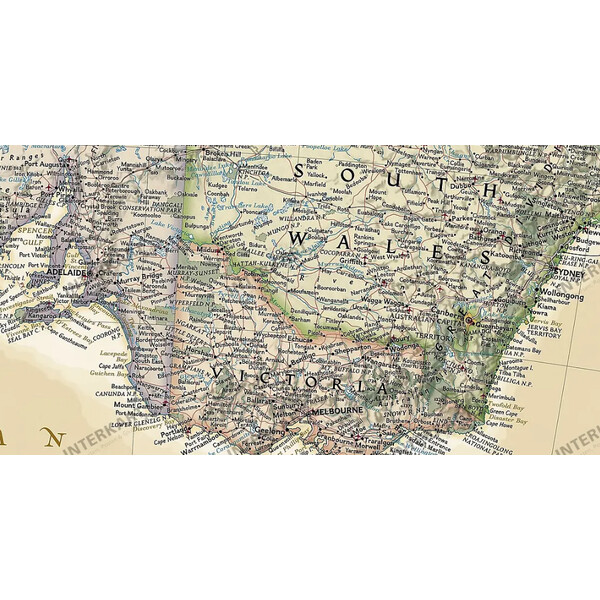 National Geographic Continental map Australien (77 x 69 cm)