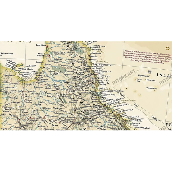 National Geographic Continental map Australien (77 x 69 cm)