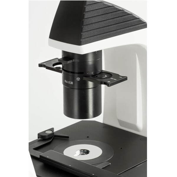 Kern Inverted microscope OCM 166, FL, PH, trino, inverse, Abbe N.A. 0,3 Condensor fix, 10x-40x, 30W LED, Al, 100W HBO, Dl