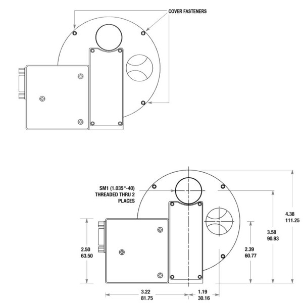 Andover Motorised filter wheel 12x12.5mm
