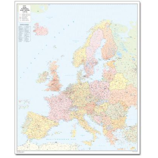 Bacher Verlag Postal code map Europe