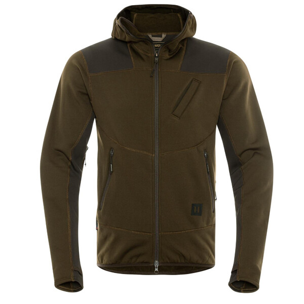 Härkila Deer Stalker Fleece Hoodie, Willow green/Shadow brown, size XXL