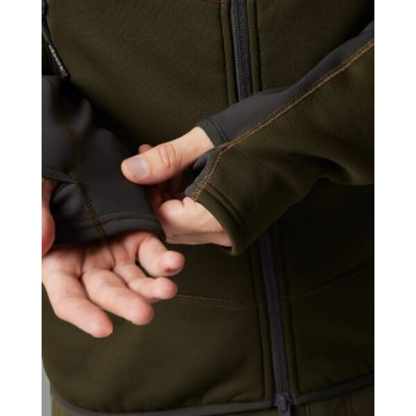 Härkila Deer Stalker Fleece Hoodie, Willow green/Shadow brown, size XXL