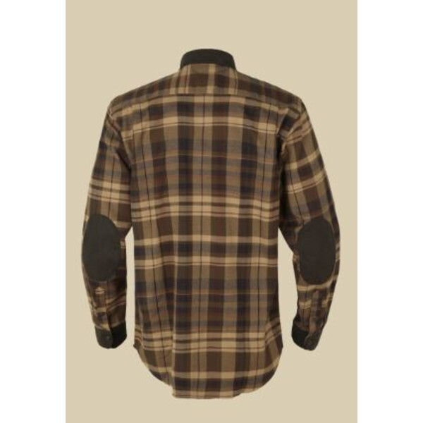 Härkila Pajala Shirt, Beige w/brown, size XL