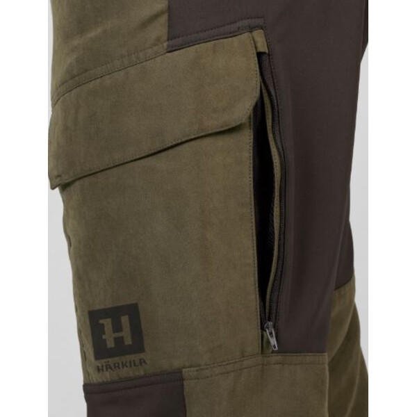 Härkila Scandinavian trousers, Willow green/Deep brown, size 50